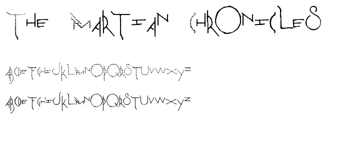 The Martian Chronicles font